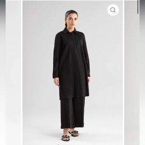 Black Long Sleeve Tunic and Pants Set